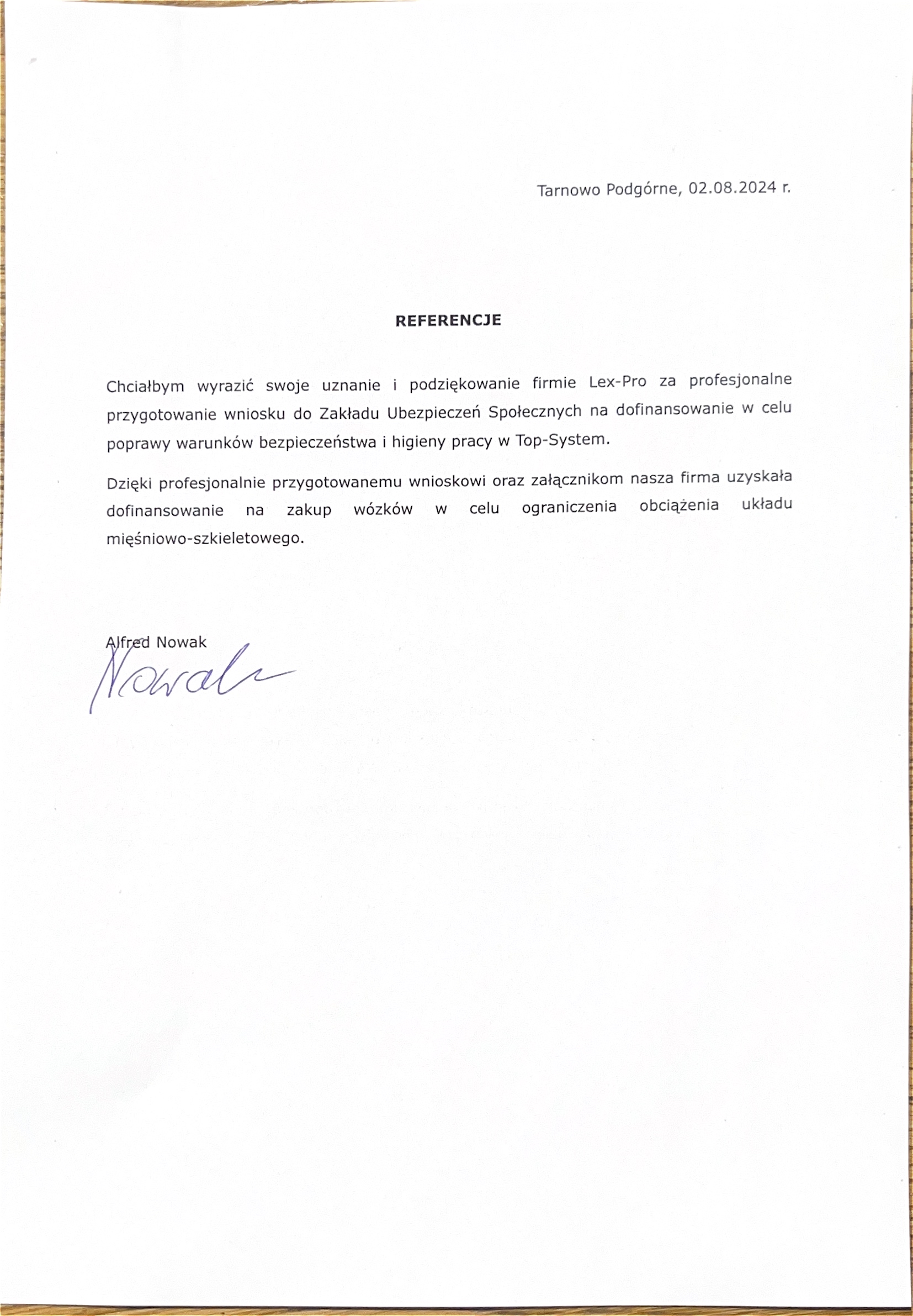Referencja klienta 6